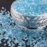 11/0 deux verre taillé perles de rocaille, hexagone, brins.colours arc, bleu ciel, taille: environ 2.2mm de diamètre, environ 37500 pcs / livre