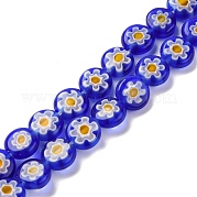 Ручной работы millefiori стеклянные бусины нитки LAMP-G164-12C
