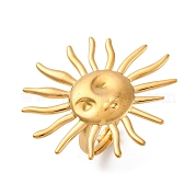 Ионное покрытие (ip) 304 нержавеющая сталь Sun открытые манжетные кольца RJEW-M047-03G