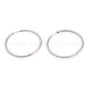 Серьги-кольца Huggie Hoop из нержавеющей стали 201 EJEW-O095-02I