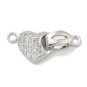 Стойка металлизированное сердце латунь складные застежки KK-L224-093P