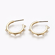 Brass Stud Earring Findings KK-E768-10G
