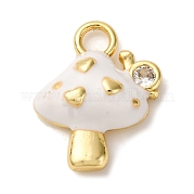 Кулоны с эмалью из латуни с прозрачным кубическим цирконием KK-I276-26G-02