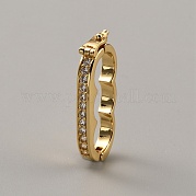 Латунные застежки с прозрачным фианитом и микро-паве FIND-WH0139-238G
