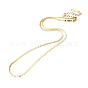 Ionenplattierung (IP) 304 Edelstahl-Halskette mit Fischgrätenmuster für Männer und Frauen NJEW-E076-03A-G