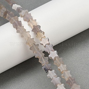 Серые натуральные бусины из агата  G-U021-B01-02