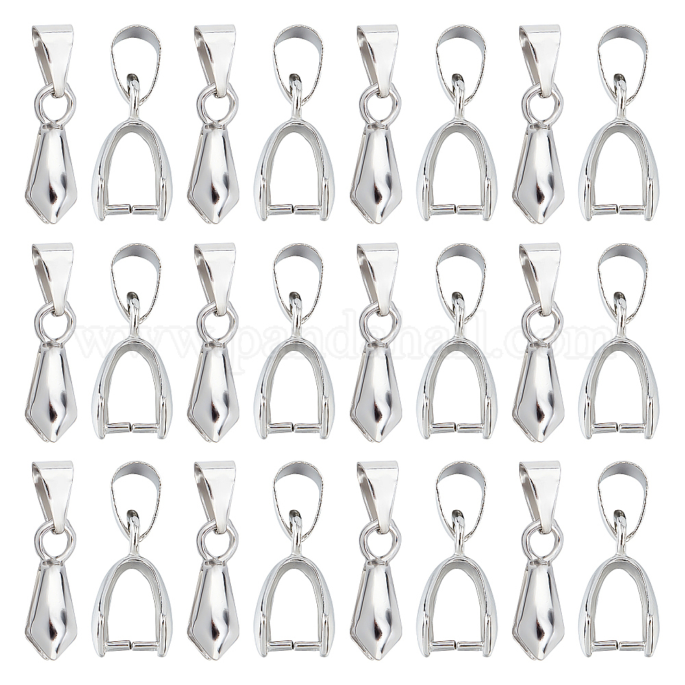 Wholesale SUNNYCLUE 1 Box 120Pcs Pinch Clip Bail Clasp Pinch Bails