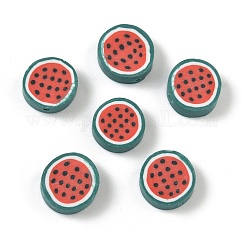 Perline in argilla polimerica fatte a mano a tema frutta e verdura, per forniture fai da te gioielli artigianato, anguria, 14.5x5.5mm, Foro: 1.8 mm