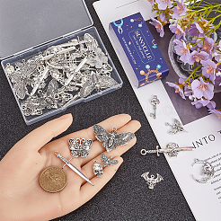 50 шт. 10 стиля подвески из сплава в тибетском стиле со скелетной тематикой&nbsp;FIND-SC0011-06