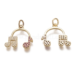 Кулоны с кубическим цирконием из латуни с прозрачным микропейвом и средним фиолетовым красным фианитом&nbsp;ZIRC-H112-06G