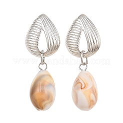 Pendientes colgantes de latón&nbsp;KK-CBA8324-08P