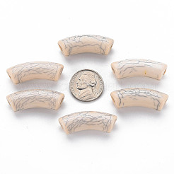 Perles acryliques craquelées opaques&nbsp;MACR-S372-001N-006