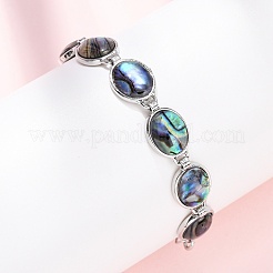 Браслеты из латунных ракушек-абалонов&nbsp;BJEW-C126-01