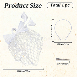 Сетчатая вуаль из марли с заколкой-аллигатором&nbsp;AJEW-WH20018-97B