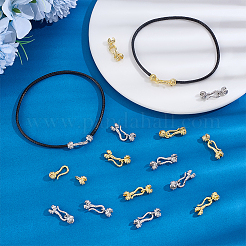 20 шт. 2-х цветные латунные застежки-крючки и S-образные застежки&nbsp;KK-ME0002-92