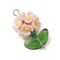 Подвески-цветы из стеклянных бусинок&nbsp;PALLOY-MZ00521-01