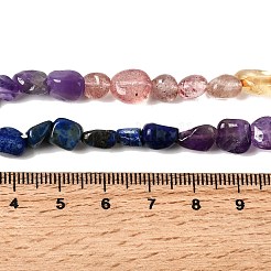 Нити бусин из натурального клубничного кварца&nbsp;G-L610-B15-01