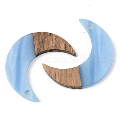 Pendentifs en bois de résine et de noyer&nbsp;X-RESI-S389-056B