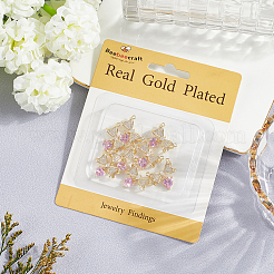 8 шт. латунные подвески-соединители с микропаве из кубического циркония&nbsp;KK-BBC0019-38