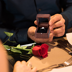 Квадратные деревянные ящики для хранения колец&nbsp;CON-WH0087-52A