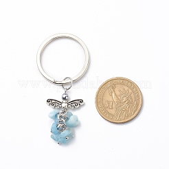 Брелок из натурального аквамарина&nbsp;KEYC-JKC00382-03