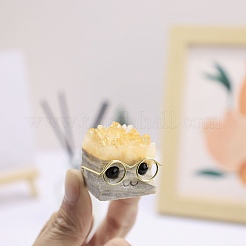 Фигурки ежа из натуральных друзов из кристалла кварца&nbsp;PW-WG26886-01