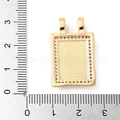 Pendentifs avec zircon cubiques à micro-pavés en laiton&nbsp;KK-U053-20G-02