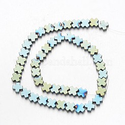 Electroplate non magnetici ematite sintetico fili di perline&nbsp;G-F300-51-07
