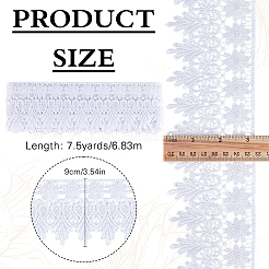 7.5 Yards Polyester-Spitzenbesatzband mit Blumenherzen&nbsp;OCOR-MA0001-45B