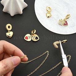 5 шт. 5 стиля латунные европейские подвески-шармы&nbsp;FIND-CJ0004-64