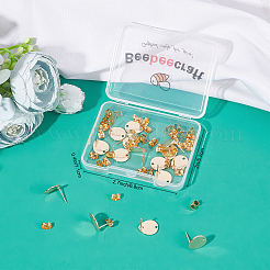 20 шт. латунные серьги-гвоздики&nbsp;FIND-BBC0001-25