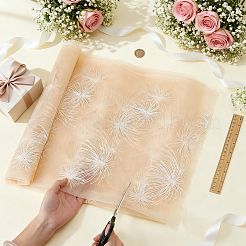 2 Yard Polyester-Gaze-Stoff mit Feuerwerksmuster&nbsp;DIY-WH0308-944C