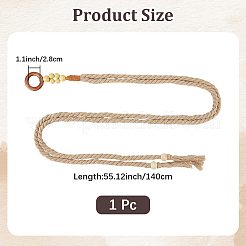 Ceinture à pompon en coton tissé à la main pour femme&nbsp;AJEW-CP0010-25C