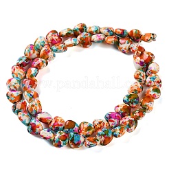 Нити из синтетических бирюзовых бусин&nbsp;TURQ-P002-01A-07