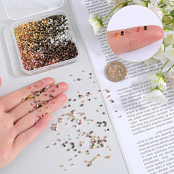 3000 шт. 5 цвета латунные обжимные бусины&nbsp;KK-SP0001-86