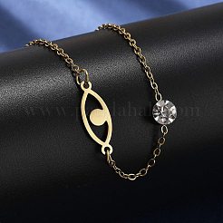 201 браслет-цепочка из нержавеющей стали&nbsp;BJEW-H205-01B-G