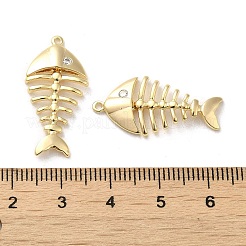 Messing micro pave klare zirkonia anhänger&nbsp;X-KK-H455-28G
