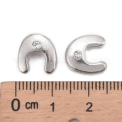 Perles coulissantes de lettre pour la fabrication de bracelet de montre&nbsp;ALRI-O012-U-NR