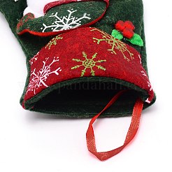 Ours en tissu suspendu bas de noël&nbsp;HJEW-SZC0004-28