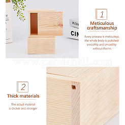 Квадратная форма незаконченный ящик из сосны OBOX-WH0006-06A