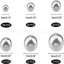 304 Edelstahlperlen&nbsp;STAS-UN0021-08P