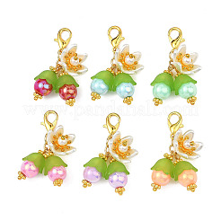 Decorazioni pendenti in acrilico floreale&nbsp;HJEW-JM04807