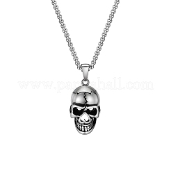 Collane a catena con ciondolo a forma di teschio di Halloween in acciaio inossidabile per uomo&nbsp;PW-WGF912C-01