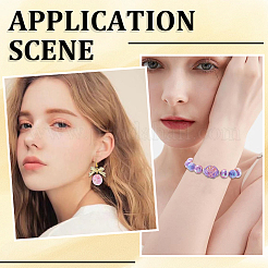 72 шт. 12-х цветные полые акриловые бусины-колпачки&nbsp;DIY-SC0025-76