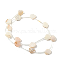 Нити бусин из натуральных пресноводных ракушек&nbsp;SHEL-K006-52B