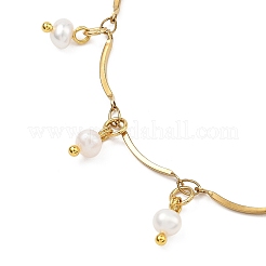 Charm-Armbänder aus natürlichen Zuchtperlen&nbsp;BJEW-JB13586