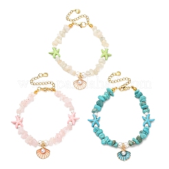 3 juego de pulseras de cuentas de piedra lunar natural&nbsp;BJEW-JB12413