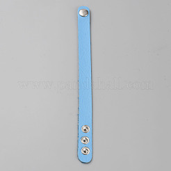 Einfaches schlichtes Kordelarmband aus Lederimitat mit Schnallen&nbsp;BJEW-TAC0010-01A-04