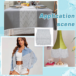 Кружевная лента из полиэстера с кисточками&nbsp;OCOR-FG0002-45B