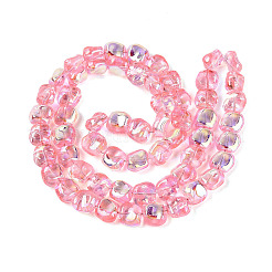 Chapelets de perles en verre transparent électrolytique&nbsp;EGLA-N057-02A-06